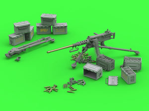 Master GM-35-064 Browning M2HB .50 cal (12.7mm) - M3 machine gun on tripod - WWII period (with M2 ammo box) 1/35 – image 3