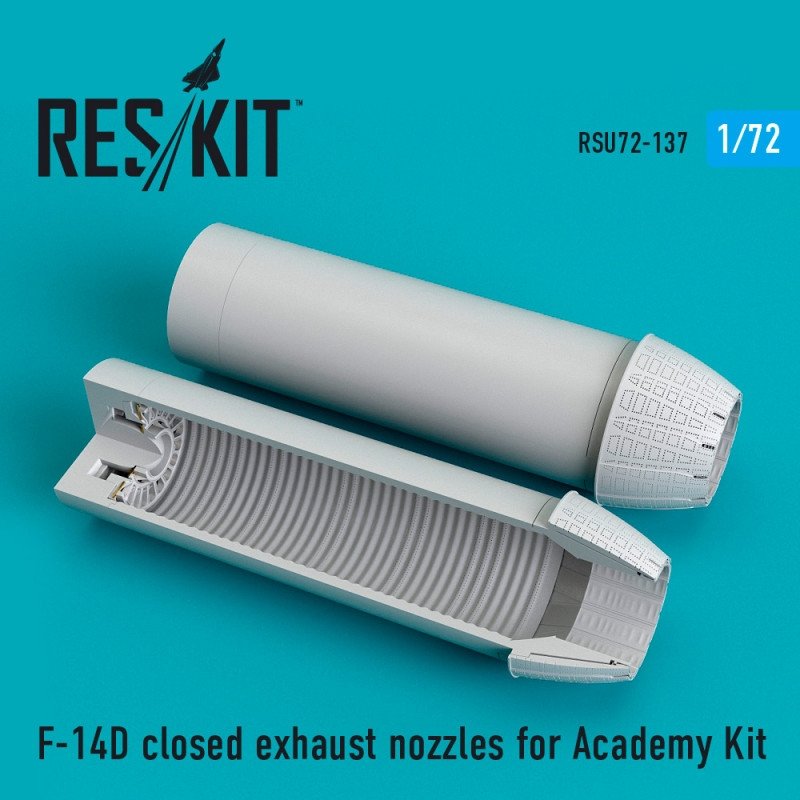 RESKIT RSU72-0137 Buses d'échappement fermées pour F-14D Tomcat (échelle 1/72) - Academy 