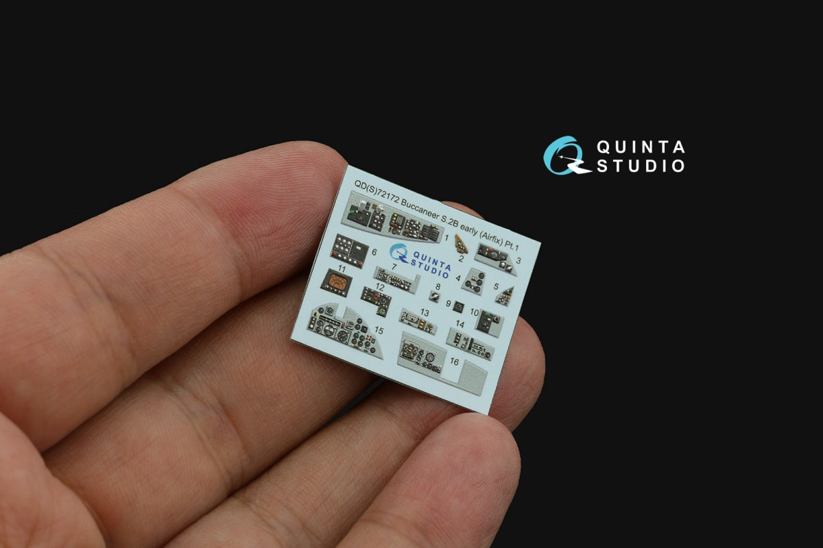 Quinta Studio QDS-72172 Blackburn Buccanneer S.2B Early 3D-Printed &amp;amp; colored Interior on decal paper (Airfix) (small version) 1/72 – immagine 5