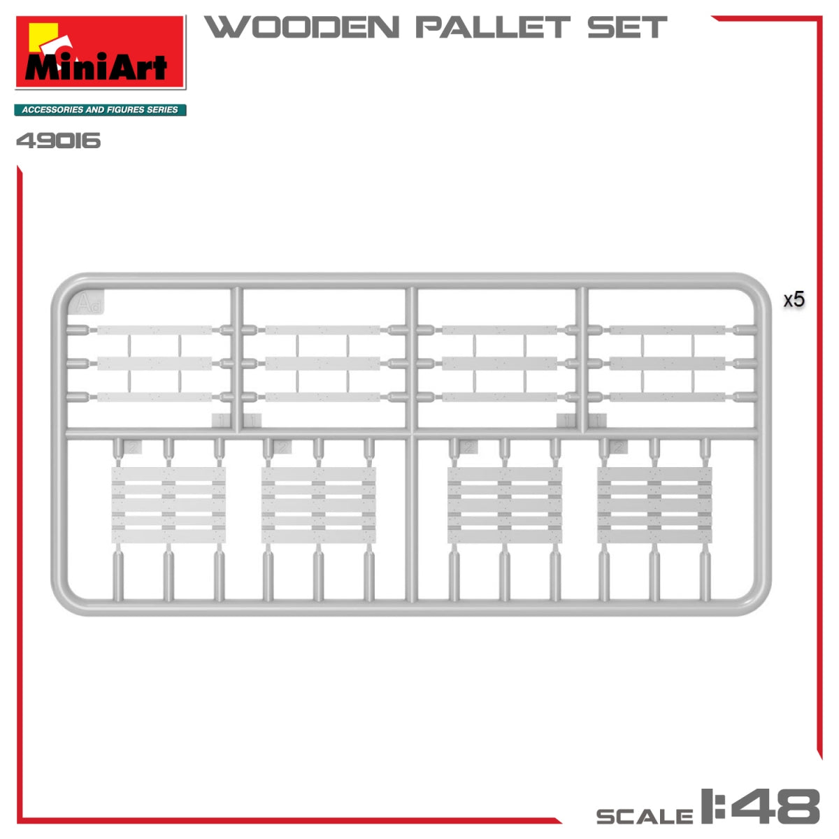 MiniArt 49016 WOODEN PALLET SET 1/48 – image 2