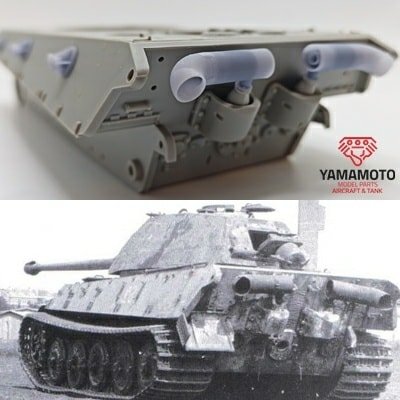 Yamamoto YMP3502 Flammvernichter Muffler Set for Tiger II/E-50/E-75 Type 1 1/35 – Bild 3