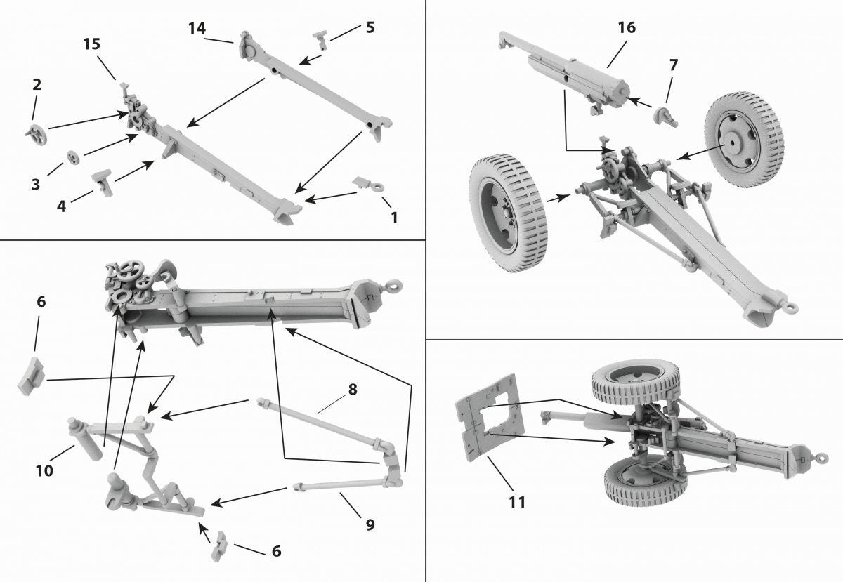 First to Fight PL045 Polish 75mm SCHNEIDER field gun model 1897 on DS wheels (1/72) – image 3