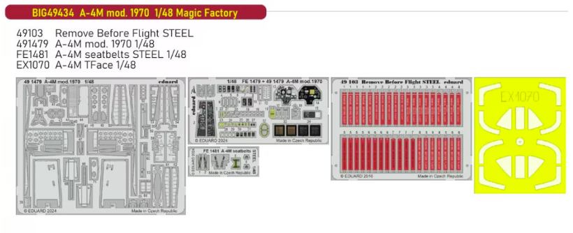 Eduard BIG49434 A-4M Mod. 1970 detail set for Magic Factory 1/48 – obrázek 2