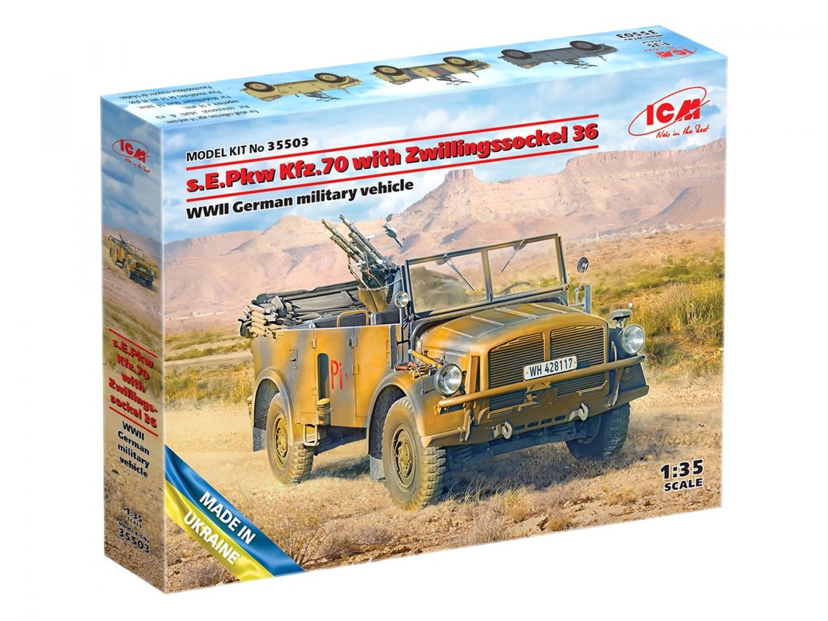 ICM 35503 sEPkw Kfz.70 with Zwillingssockel 36 WWII German military vehicle 1/35 – image 2