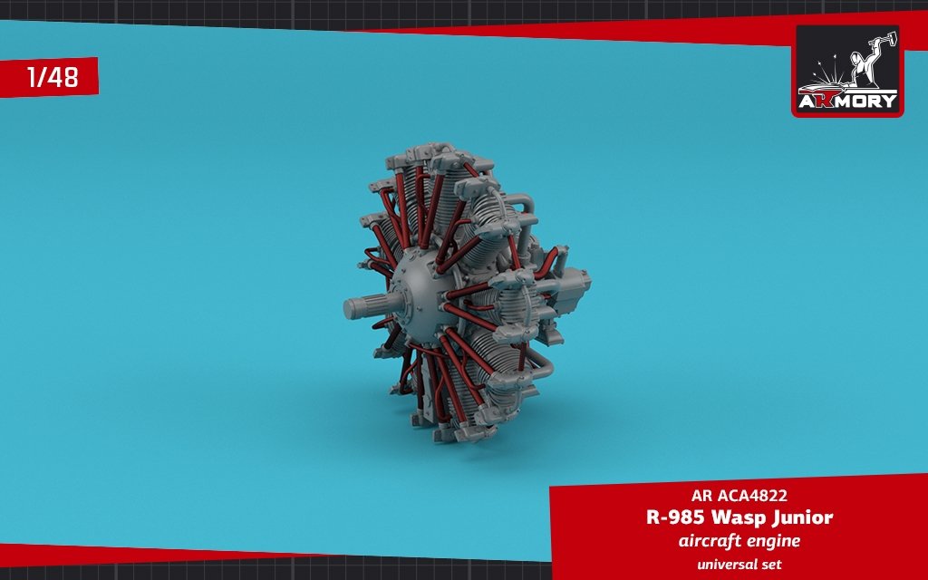 Armory Models ACA4822 R-985 Wasp Junior US aircraft engine 1/48 – image 4