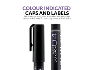 Gaahleri GM-MS04 Metallic Series Markers Dark Iron