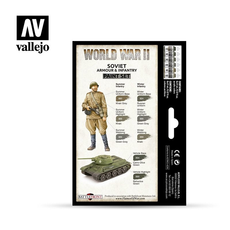 Vallejo 70202 WWII Soviet Armor &amp;amp; Infantry 6x17ml – image 2