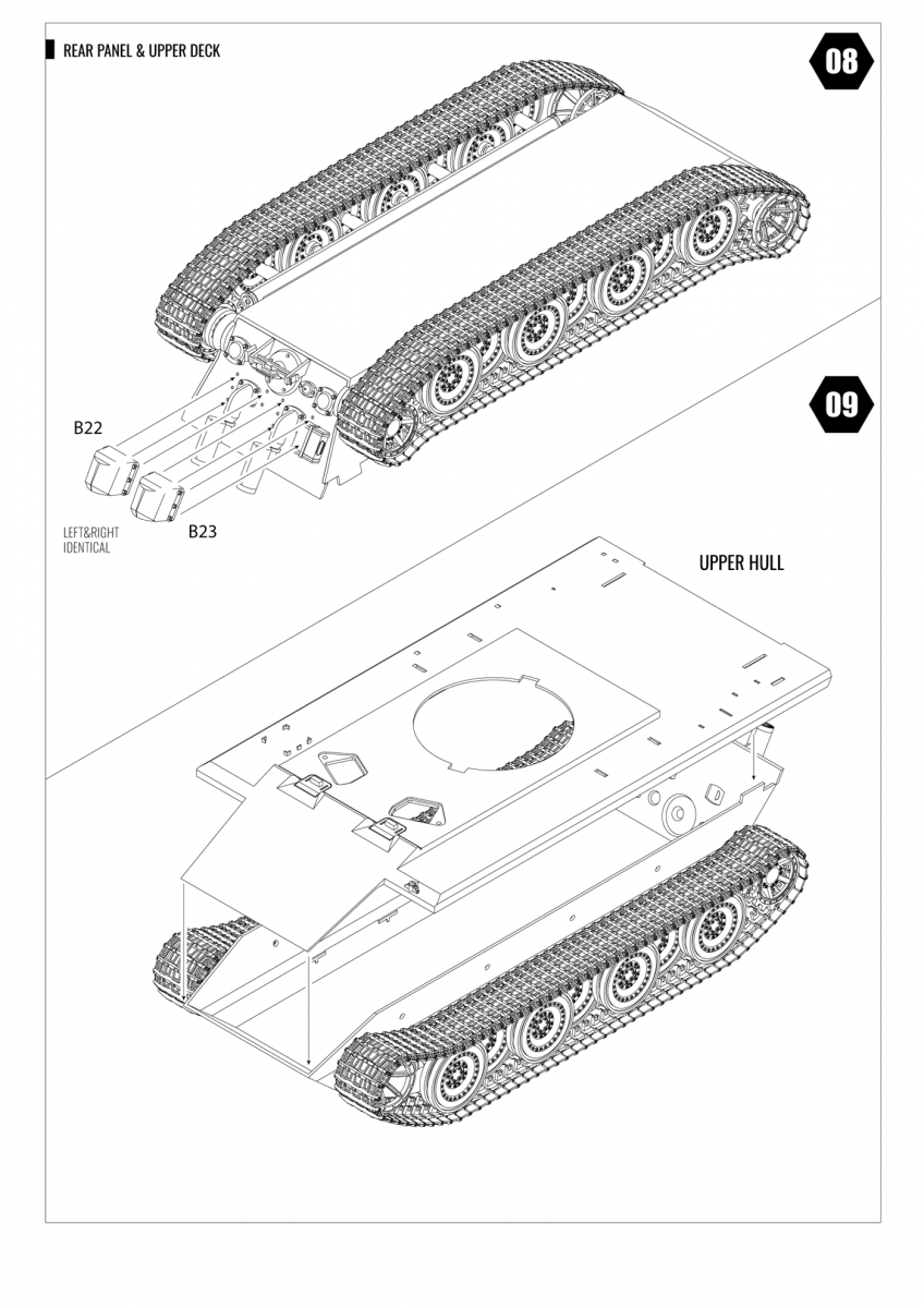 Modelcollect UA35010 WWII German E60 ausf.D 12.8cm tank with side armor late type 1/35 – image 7