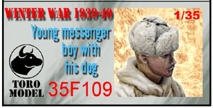 ToRo Model 35F109 Winter War - Finnish Army - Young Messenger Boy with His Dog / Winter War 1939-40 - Young Messenger Boy with His Dog 1/35 – Bild 2