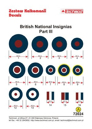 Techmod 72024 - British National Insignias III 1/72 – image 2