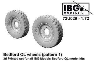 Roues Bedford QL IBG 72U029 (Modèle 1) - Kit imprimé en 3D à l&amp;#39;échelle 1/72