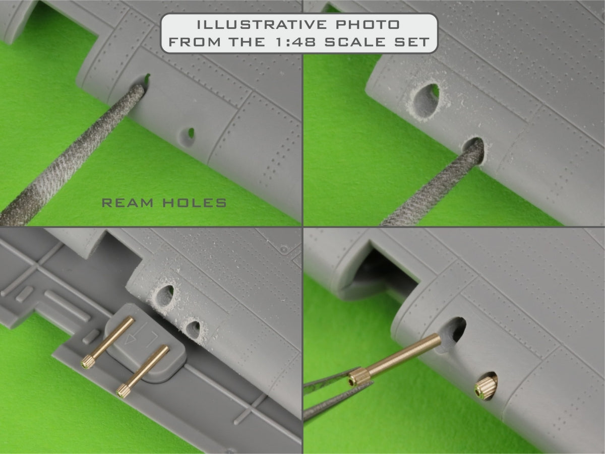 Master AM-72-158 Hawker Hurricane Mk.IIb - Browning .303 barrel tips and 1/72 sight base – Bild 8