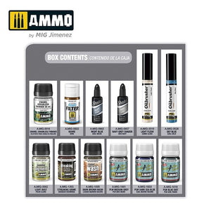 AMMO of Mig Jimenez 7811 SUPERPACK WWII US Navy Aircraft Solution Set – immagine 2