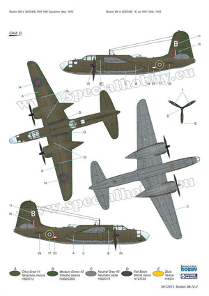 Special Hobby 72413 Boston Mk. IV/V &amp;#39;The Last Version in RAF and Free French Service&amp;#39; 1/72 – obrázek 5
