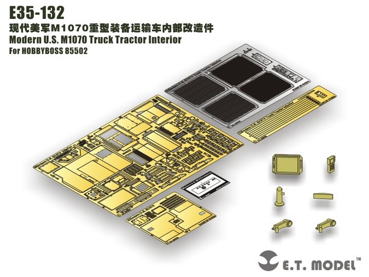 ET Model E35-132 Modern US M1070 Truck Tractor Interior (For HOBBY BOSS 85502) (1/35)