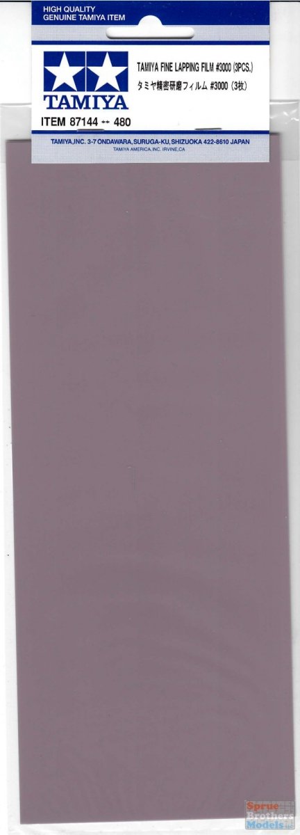 Tamiya 87144 Fine Lapping Film - 3000 grit sandpaper