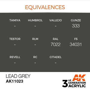 AK Interactive AK11023 Lead Gray 17ml – image 3