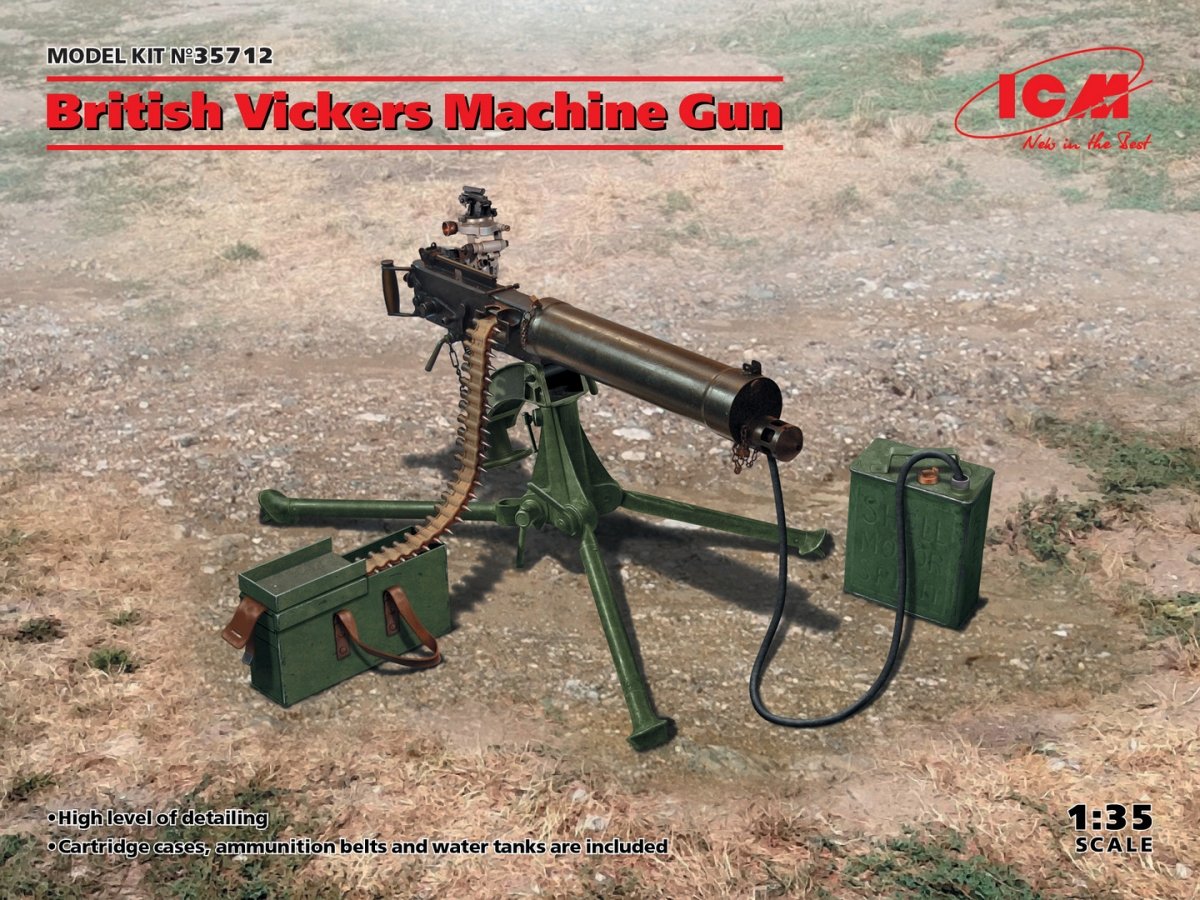 ICM 35712 Mitrailleuse Vickers britannique 1/35