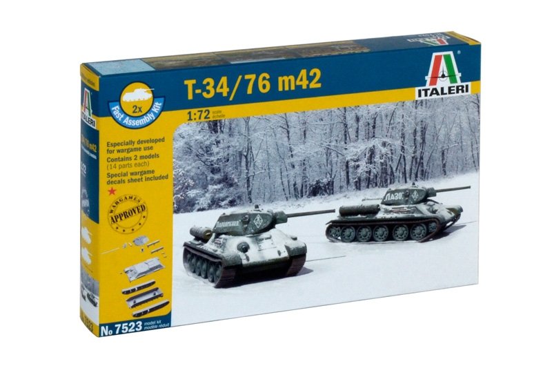 Italeri 7523 T34/76 m42 FAST ASSEMBLY 1/72 – image 3