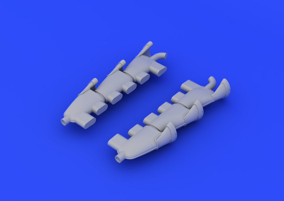 Eduard 648182 Spitfire Mk. V exhaust stacks fishtail 1/48 (AIRFIX) – obrázek 4