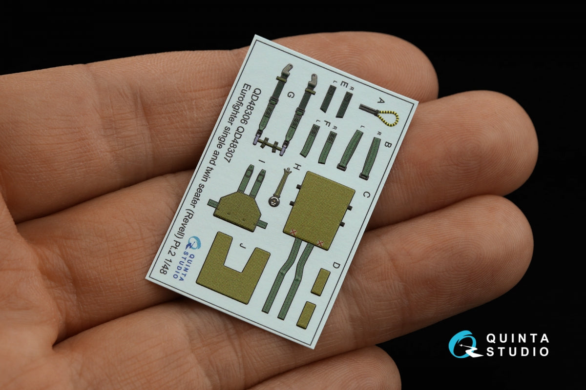 Quinta Studio QD48307 Eurofighter twin seater 3D-Printed colored Interior on decal paper (Revell) 1/48 – image 3