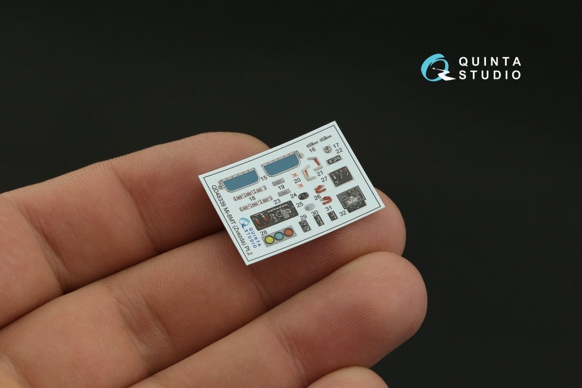 Quinta Studio QD48339 Mi-8MT 3D-Printed &amp;amp; colored Interior on decal paper (Zvezda) 1/48 – imagen 5