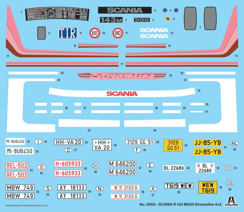 Italeri 3950 Scania R143 M 500 Streamline 4x2 1/24 – immagine 8