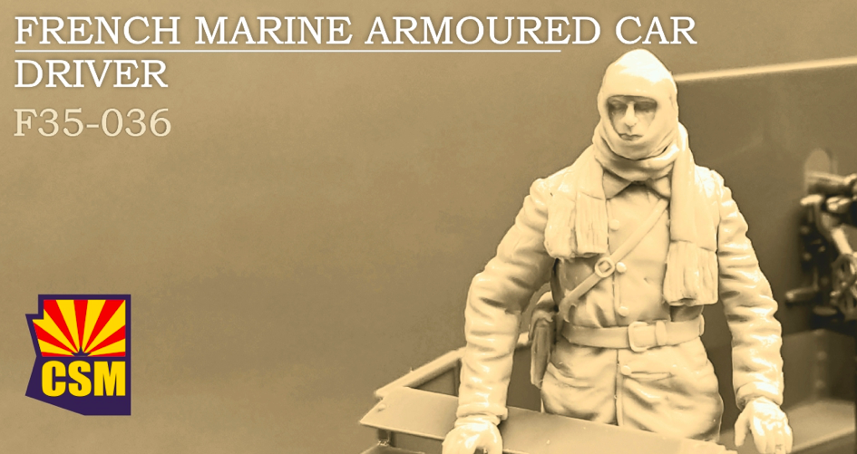 Copper State Models F35-036 French marine armored car driver 1/35