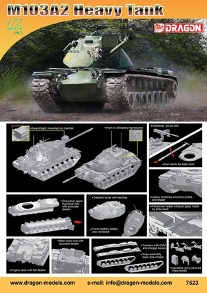 Dragon 7523 M103A2 Heavy Tank 1/72 – image 2