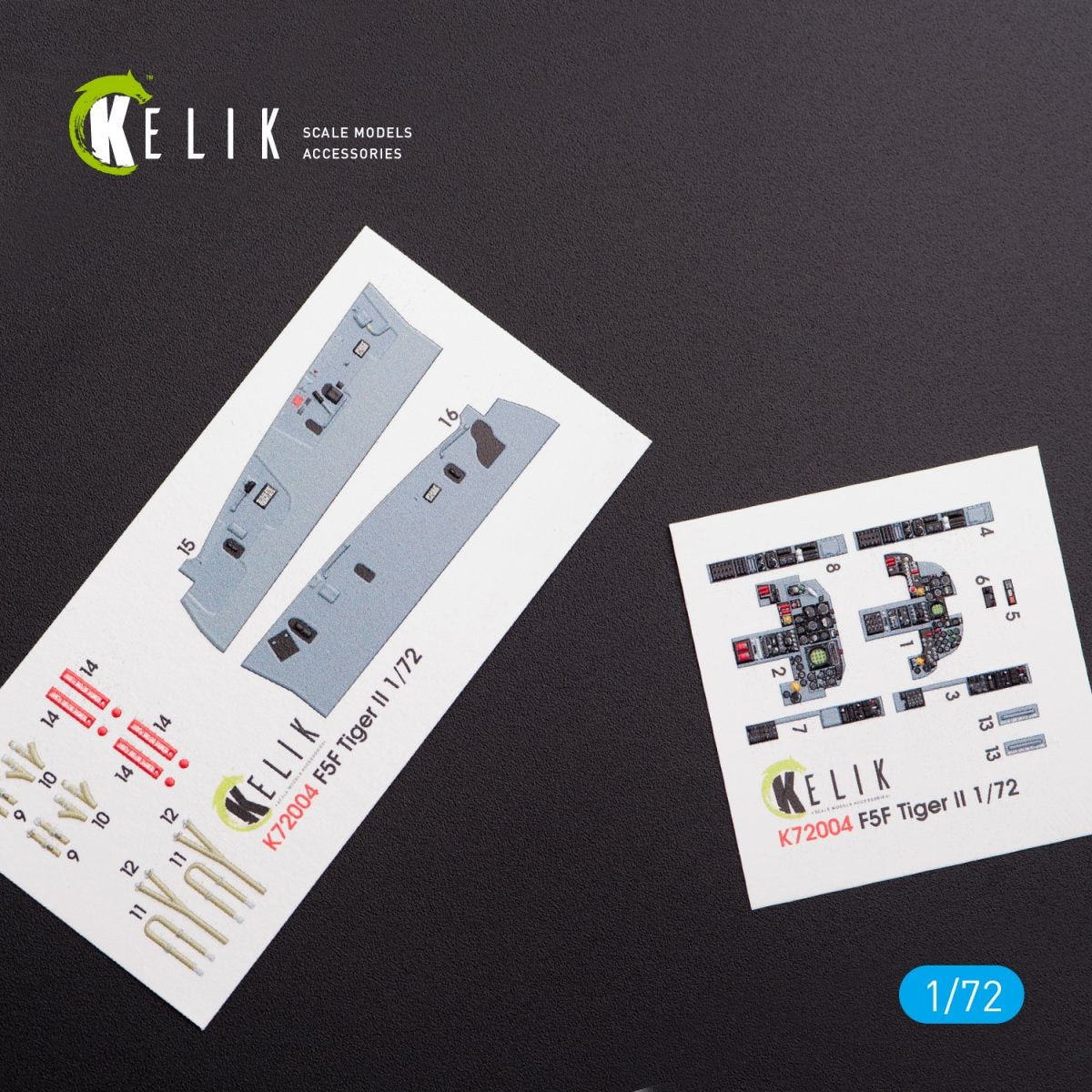 KELIK K72004 F-5F "TIGER II" FULL INTERIOR 3D DECALS FOR DREAM MODEL KIT 1/72