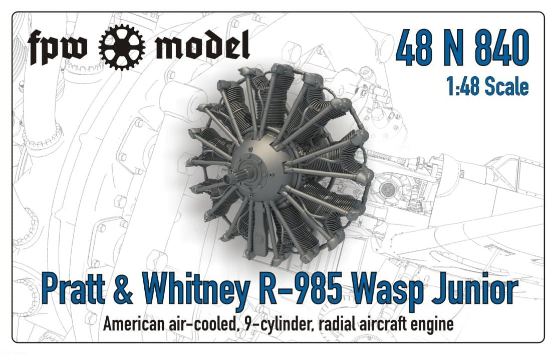 FPW Model 48N840 Pratt &amp; Whitney R-985 Wasp Junior (full) 1/48