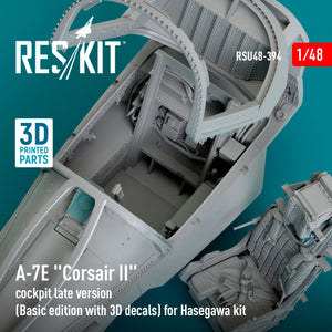 RESKIT RSU48-0394 A-7E &amp;quot;Corsair II&amp;quot; cockpit late version (Basic edition with 3D decals) for Hasegawa kit (3D Printed) 1/48 – image 2