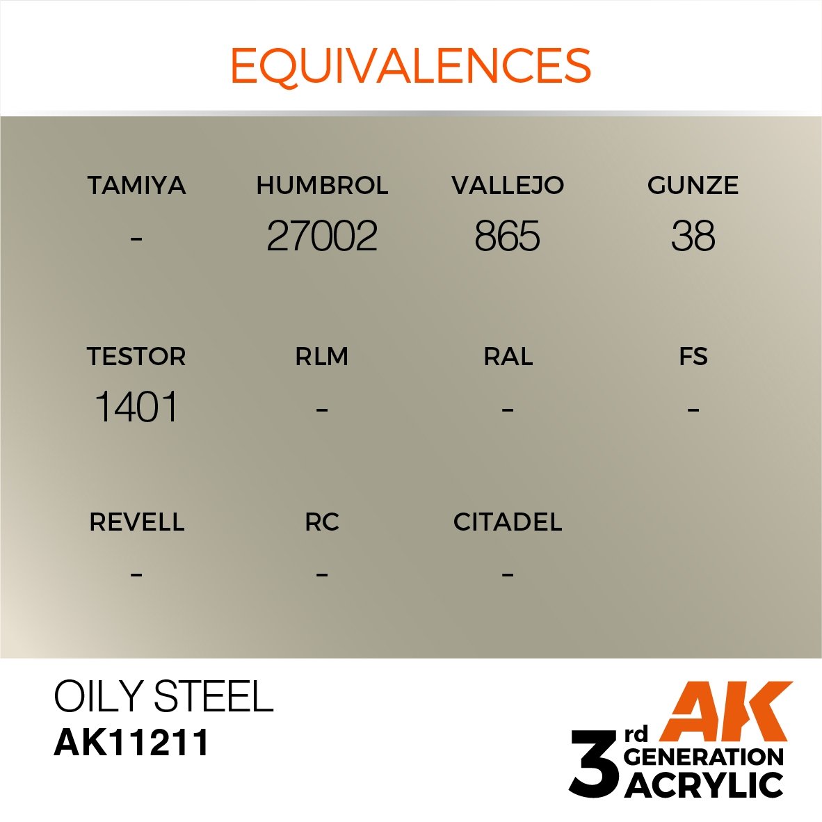 AK Interactive AK11211 OILY STEEL – METALLIC 17ml – imagen 3