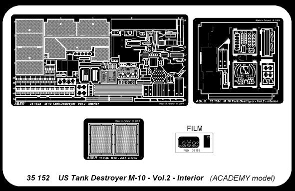 Aber 35152 American M-10 Tank Destroyer Part 2 Interior (ACA) (1/35) – immagine 4
