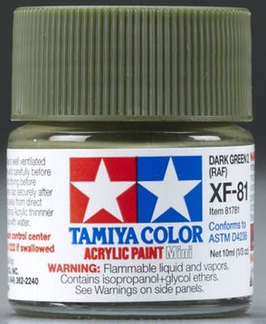 Tamiya XF81 Dark Green 2 RAF (81781) Acrylic paint 10ml – obrázek 2