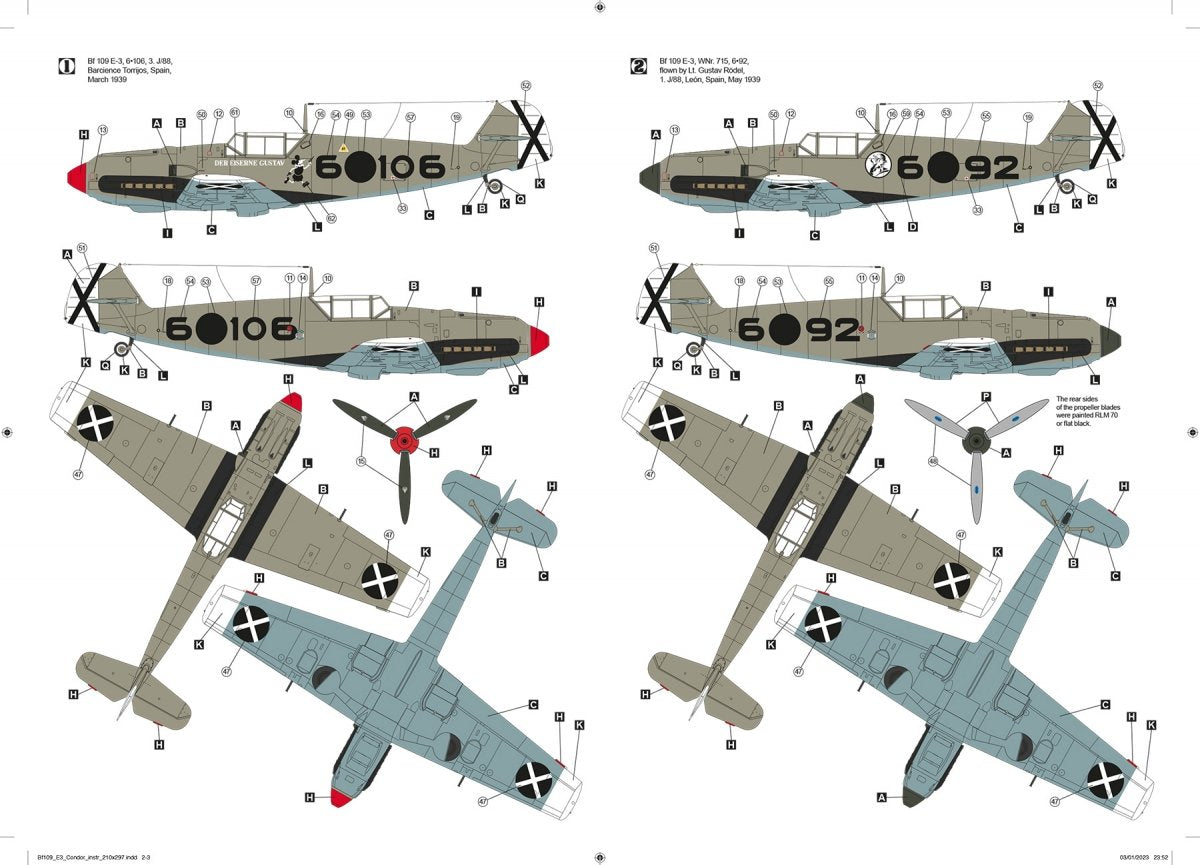 Hobby 2000 32009 Messerschmitt Bf-109 E-3 Legion Condor (DRAGON + CARTOGRAF + MASK) 1/32 – obrázek 4