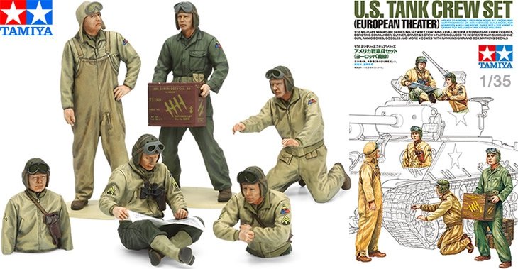 Tamiya 35347 US Tank Crew Set European Theater 1/35