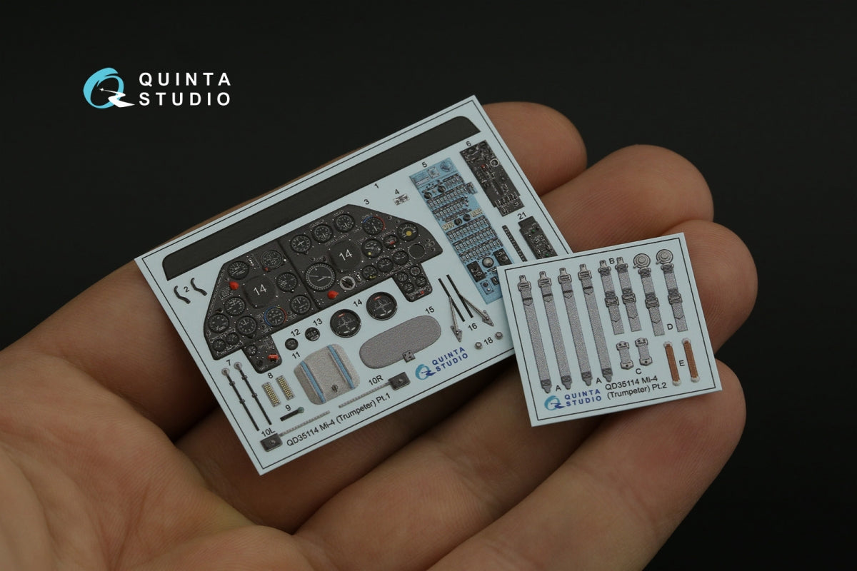 Quinta Studio QD35114 Mi-4 3D-Printed &amp;amp; colored Interior on decal paper (Trumpeter) 1/35 – image 4