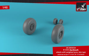 Armory Models AW48320 F-111E/F Aardvark / EF-111A Raven wheels w/ weighted tires 1/48 – obrázek 3