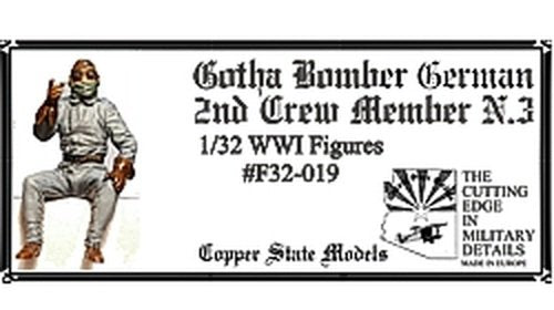 Maquette Copper State Models F32-019 Bombardier allemand Gotha, deuxième membre d'équipage n° 3, échelle 1/32