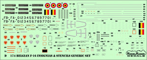 ModelMaker Decals D48174 Belgian f-16 insignias &amp;amp; stencils-generic set 1/48 – image 3