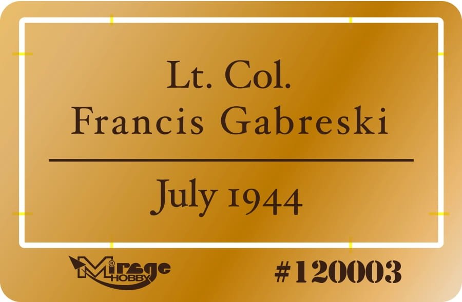 Mirage 120003 Lt. Col. Francis GABRESKI (July 1944) 200mm – obrázek 3