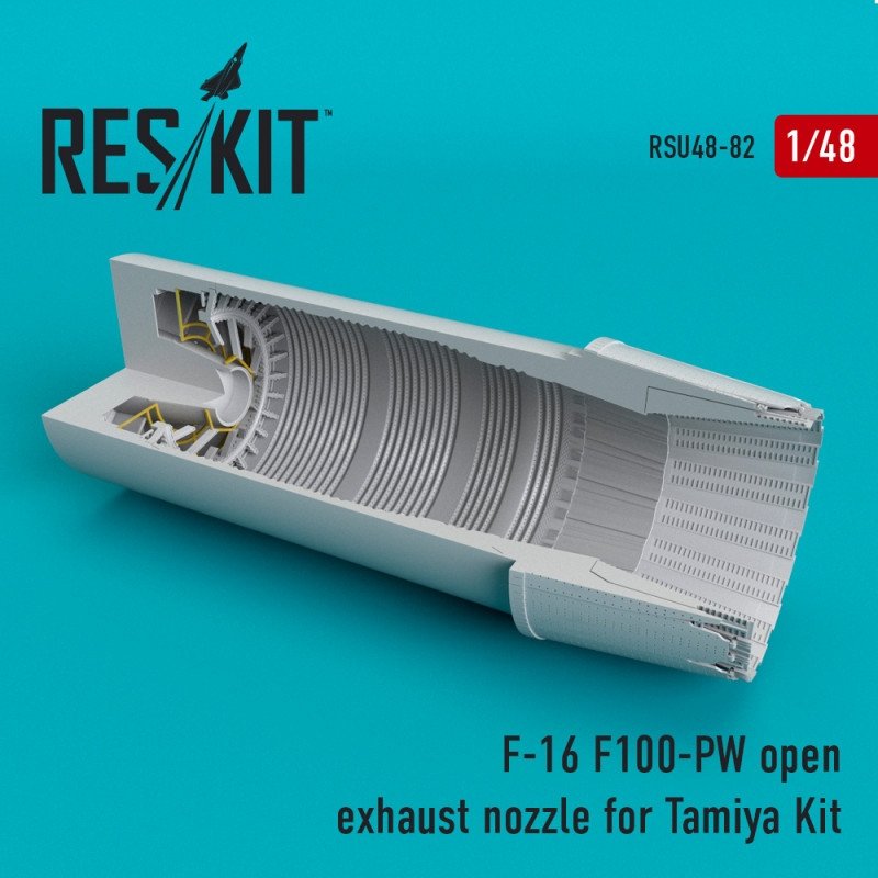RESKIT RSU48-0082 Buses d'échappement ouvertes pour F-16 (F100-PW) pour maquette Tamiya au 1/48