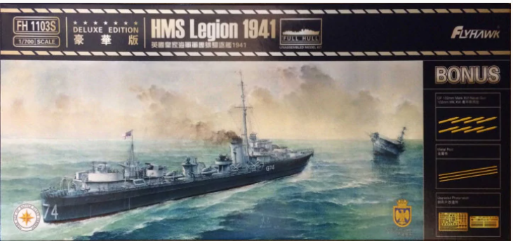 Maquette FlyHawk FH1103S HMS Legion 1941 Édition Deluxe 1/700