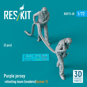 RESKIT RSF72-0020 Purple jersey refueling team (modern) (scene 1) (2 pcs) (3D Printed) 1/72