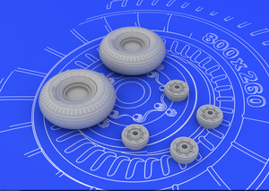 Eduard 648072 Il-2 wheels 1/48 (TAMIYA) – obrázek 3
