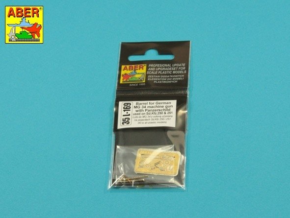 Aber 35L-169 Barrel for German MG34 rifle with armored cover 1/35