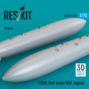 RESKIT RSU72-0328 1200 L fuel tanks RAF Jaguar (2 pcs) (3D Printed) 1/72