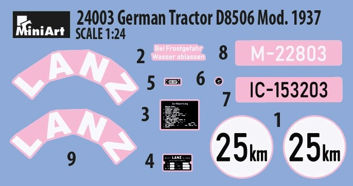 MiniArt 24003 GERMAN TRACTOR D8506 MOD. 1937 1/24 – obrázek 6