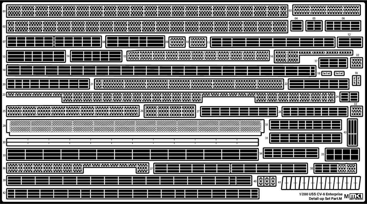 MK1 Design MD-20021 US Navy Aircraft Carrier CV-6 Enterprise Detail Up Parts Dx for Trumpeter 1/200 – Bild 53